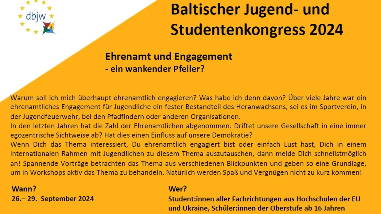Baltischer Jugend- und Studentenkongress 2024